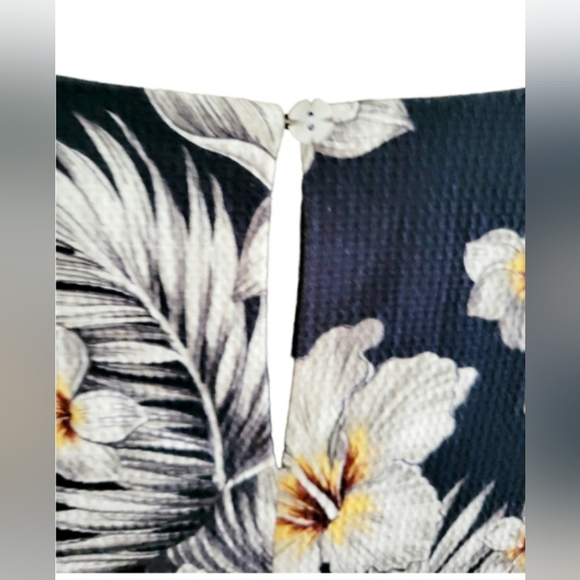 Max Mara Studio Floral Dress fully lined Size 8 EUC navy and white - Picture 3 of 4